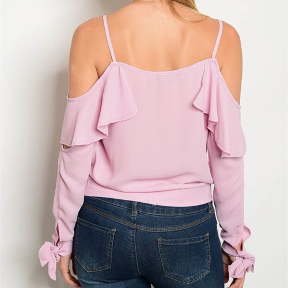 LILAC OFF THE SHOULDER TOP - Picture 2 of 2